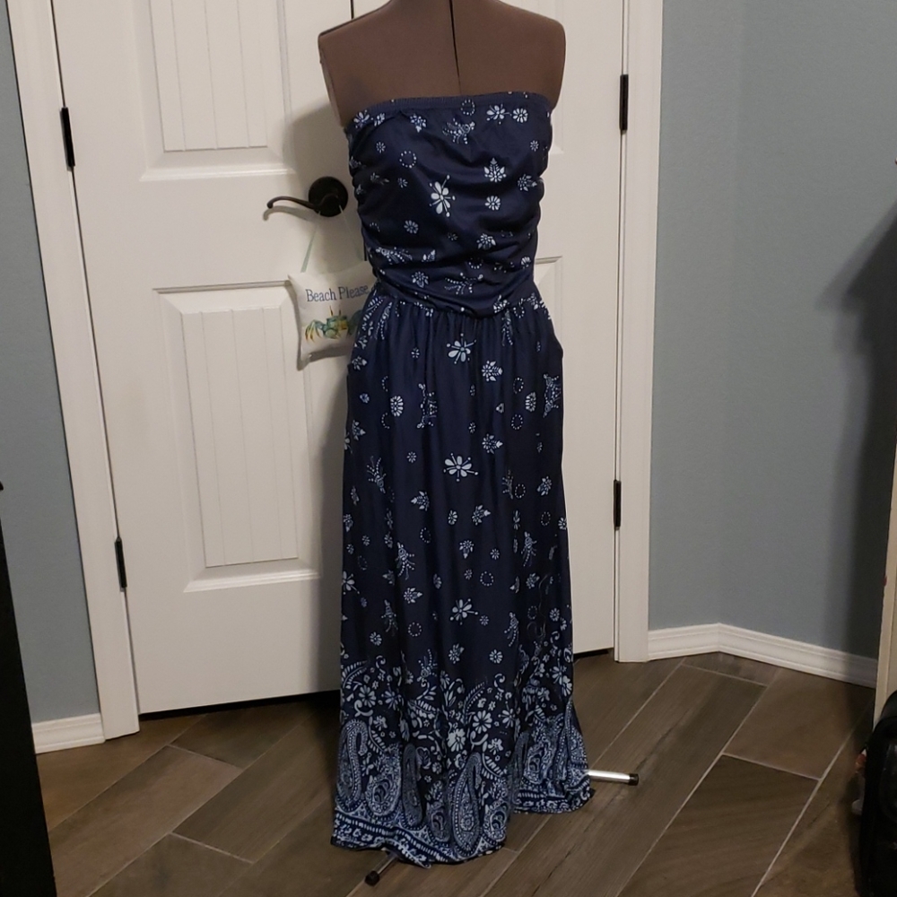 No Brand Strapless Maxi Dress